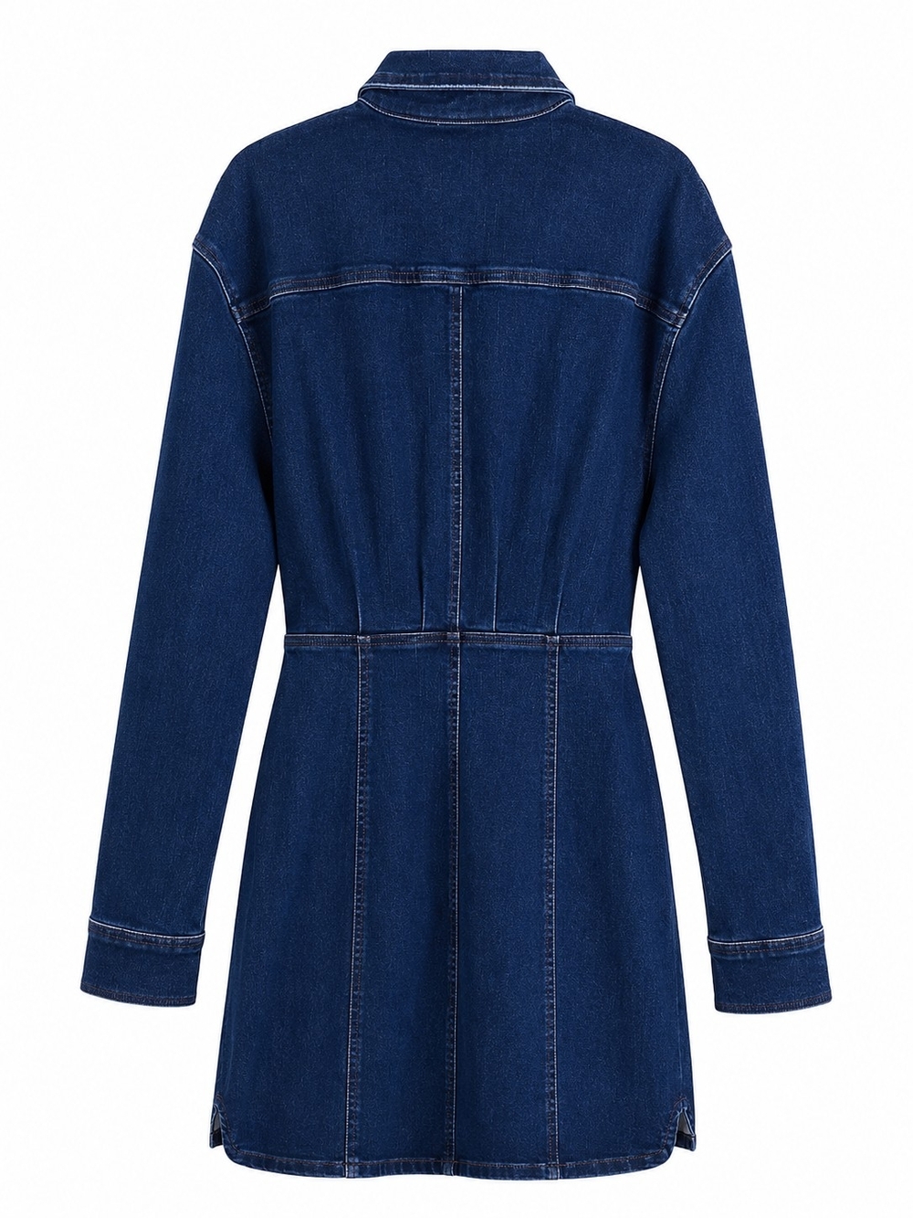 Free People Amber Denim Shirt Dress Size 2 NWT Button Front Long Sleeve Mini FP - Picture 6 of 14